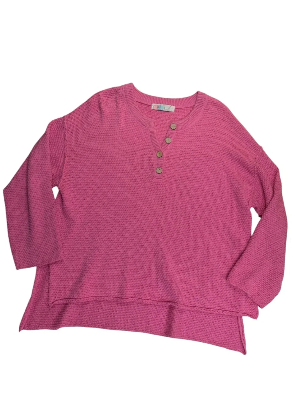 Free People Hailee Waffle Knit Lounge Set Pink Small 2 Piece